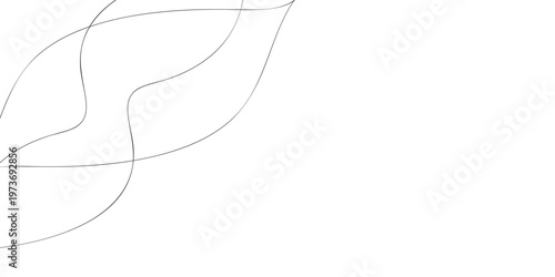 Wavy doodle isolated black lines, chaotic illustration, minimalist curved background, decorative design.eps.10