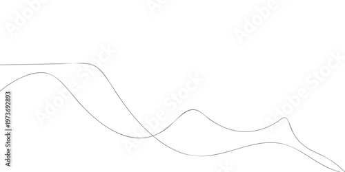Wavy doodle isolated black lines, chaotic illustration, minimalist curved background, decorative design.eps.10