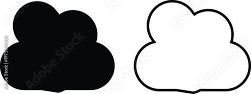 Cloud computing icon set. Data storage symbols. Network sign. Digital technology and server design. Internet and backup service design
