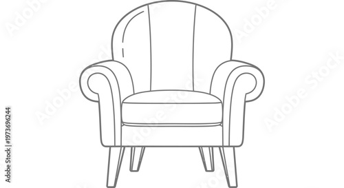 upholstered armchair and chair furniture illustration vector a classic piece for modern home interior design concepts