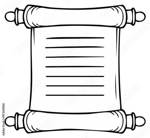 Ancient Scroll with Text Lines for Historical Documents and Manuscripts