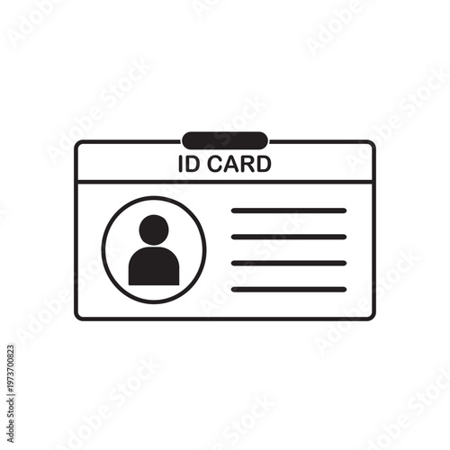 ID Card icon collection. Employee clerk card, driver license, Identification card, staff identification card symbol. Design for website and mobile app.