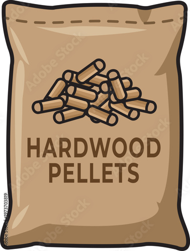 Hardwood Pellets Bag for Heating Fuel and Renewable Energy Storage