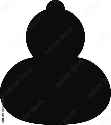 Black Calabash Gourd Silhouette Icon Vector