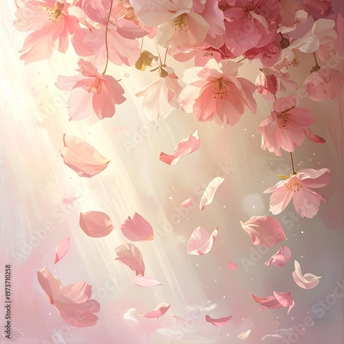 Pastellfarbener Blütenregen