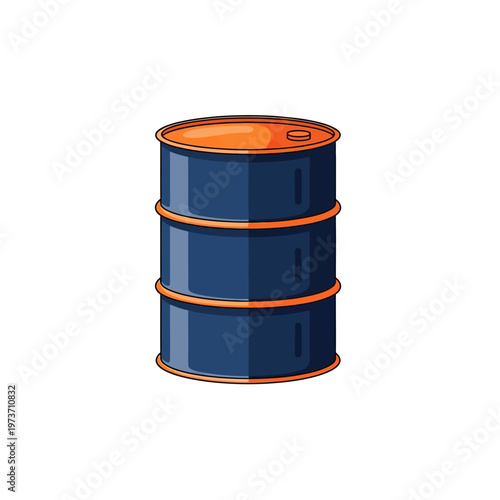 an oil barrel isolated on a white background symbolizing industrial energy fuel storage and global logistics for business concepts.