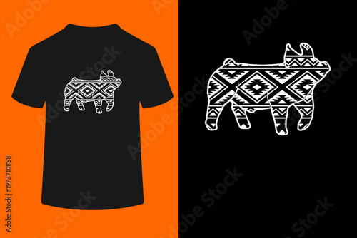 Aztec Show Pig Livestock Pig Breeder Stock Show Mom Pig T-Shirt
