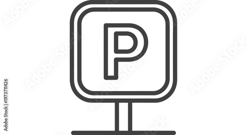 parking sign icon indicating a car park location with a clear p letter symbol useful for navigation apps or urban street maps.