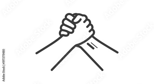 teamwork and partnership concept with two hands clasped in a strong grip symbolizing collaboration support and unity.