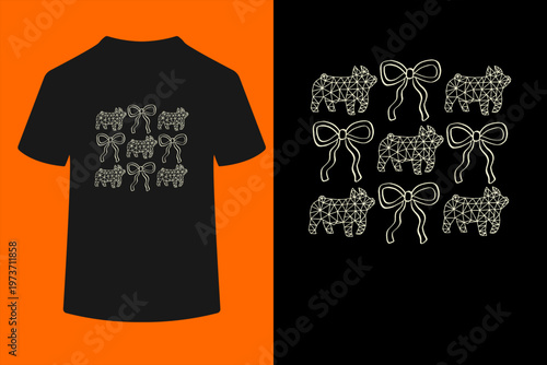 Coquette Pig Stock Show Livestock Show Mom Hog Breeder T-Shirt
