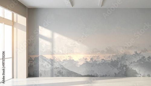 winter landscape with window