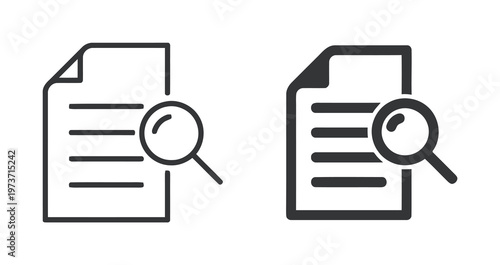Document Search Line and Solid Fill