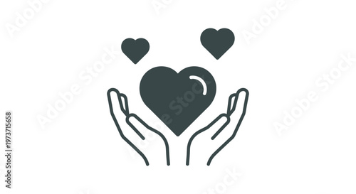 love and care symbolized by hands gently holding a heart representing support and generosity for well-being