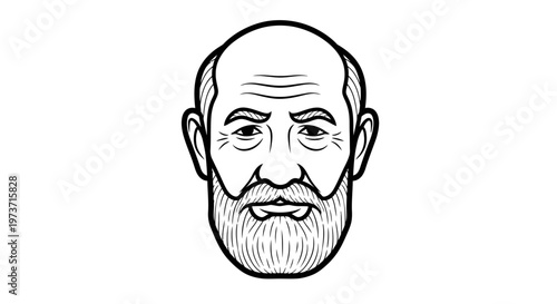 sigmund freud vector illustration portraying a vintage philosopher and pioneer of psychoanalysis for historical and scientific concepts