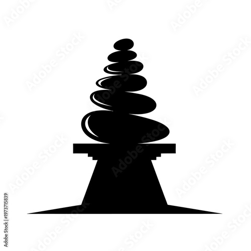 zen stones stacked stones in perfect balance a minimalist cairn symbolizing harmony stability and peaceful meditation.