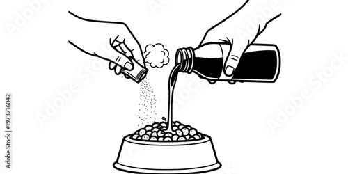 Functional Food Topper Nutrition Pet Meal Icon