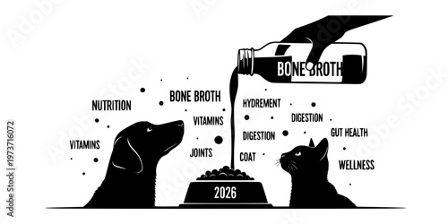 Functional Food Topper Nutrition Pet Meal Icon