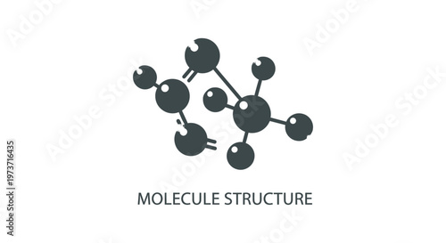 molecule structure illustration representing chemical bonds and interconnected atoms on a white background for science and research concepts.