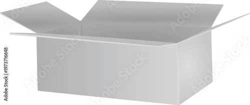 Open cardboard box. vector illustration