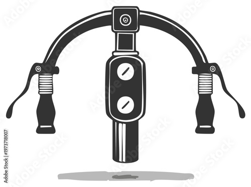 Classic Bicycle Handlebars with Brake Levers and Grips, Retro Style