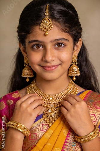 indian woman in traditional indian costume