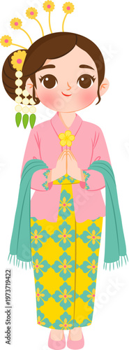 Kartini Day - woman in traditional Indonesian kebaya