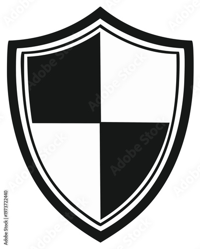 Heraldic Shield Quartered Black and White Symbol Icon Illustration Free Download Heraldic Shield Quartered Black and White Symbol Icon Illustration - GFXLoad