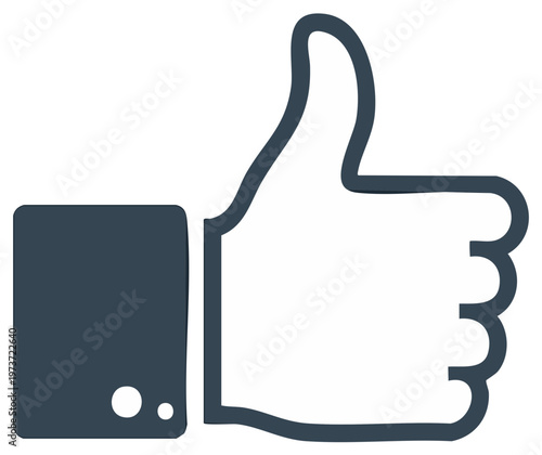 Hand showing thumb up icon, approval gesture