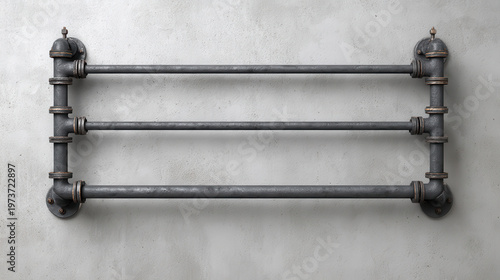 Modern Industrial Wall Mockup Grunge Style