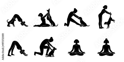 Doga Dog Yoga Stretching Fitness Icon