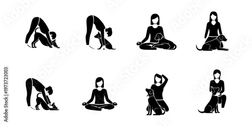Doga Dog Yoga Stretching Fitness Icon