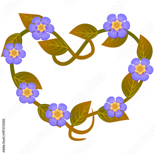 Heart shaped floral garland