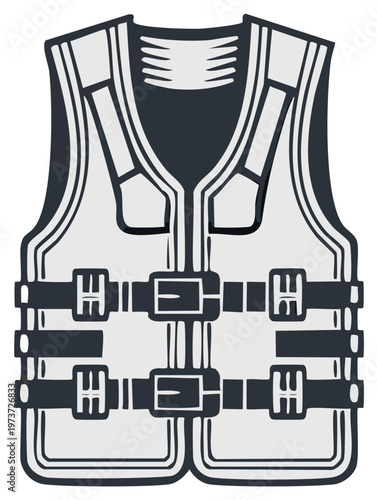 Illustration of a Life Vest for Water Safety Concept
