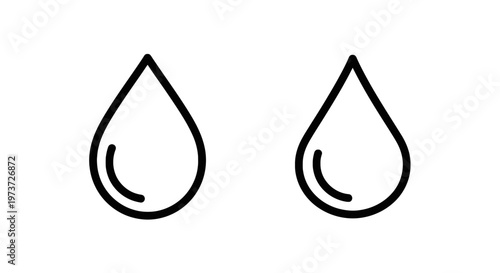 Two water droplet icons