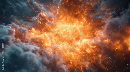 Colorful Particles Exploding in a Shockwave Background with 4K Animation