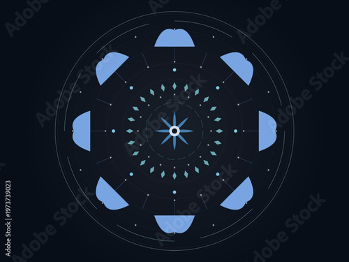 Intricate Geometric Mandala Sacred Geometry Ornament Background