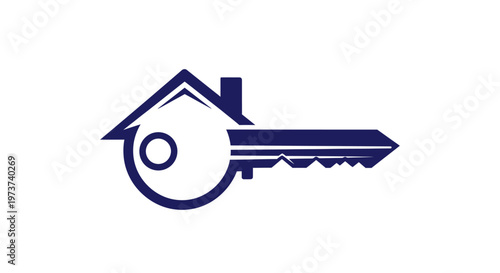 House shaped key for real estate.