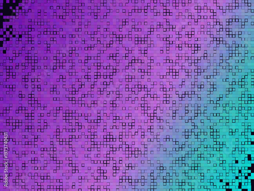 Bold Pixel Mosaic Gradient Dissolve Effect Modern Art Design