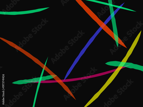 Expressive Paint Brush Stroke Art Modern Abstract Design