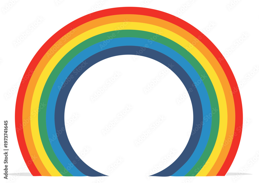 Fototapeta premium Colorful Rainbow Arch Vector Illustration in a Simple Flat Style