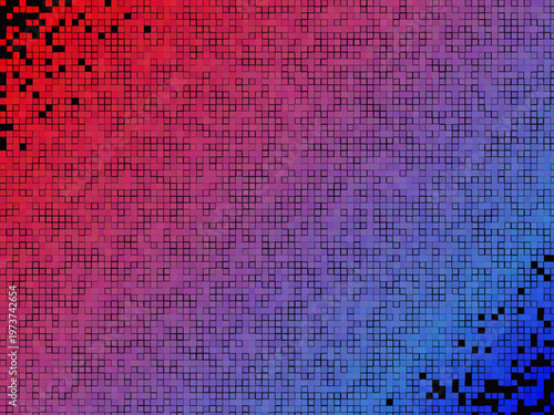 Abstract Pixel Grid Color Shift Digital Pattern Background