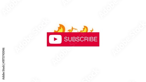 Animated subscribe buttons on white background
