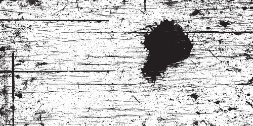 Black ink drop stain on a distressed white textured background with horizontal lines with texture background with grunge texture with rough texture with weathered texture with ink blot with dark stain