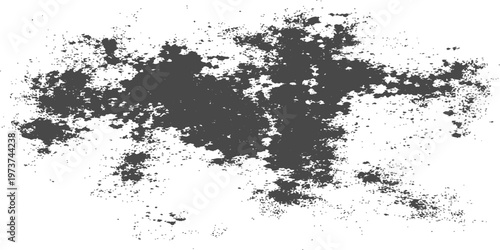 An abstract grunge wallpaper design featuring a black ink splat pattern with paint spray textures and liquid splatters on a dirty paper background vector illustration