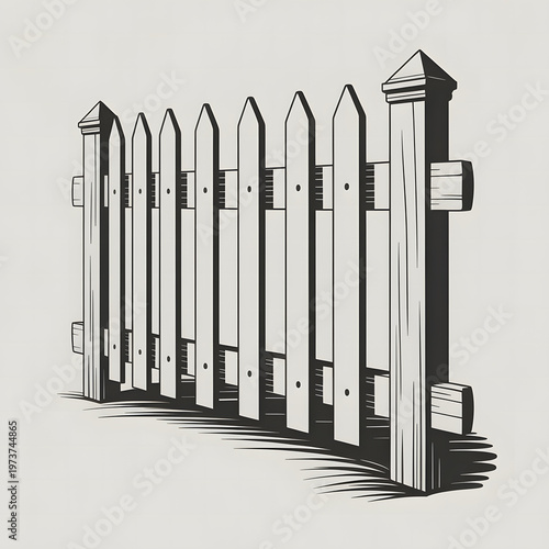A 3d vector illustration of black and white architecture columns forming a city building concept with paper art design elements