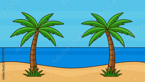 tropical beachside ocean summer background banner poster design