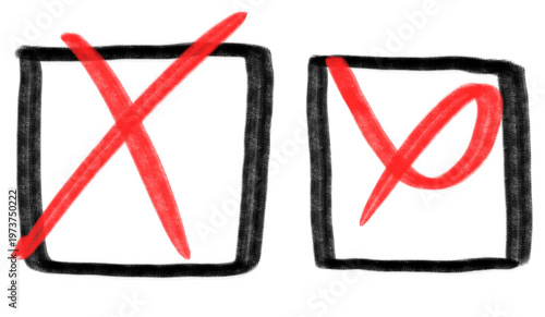 set of red cross mark	
