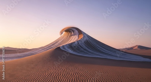 Majestic desert sand dune landscape formation.