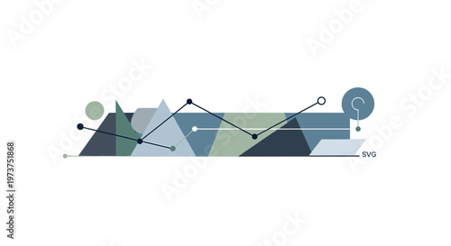 Minimalist design showcasing linked elements, conveying concepts of collaboration, network, or interconnectedness. Suitable for tech, business, or mod