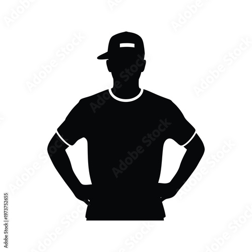 a stylish silhouette of a person wearing a cardigan standing against a white background